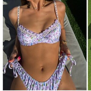 Floral Purple Bikini Set